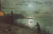 Atkinson Grimshaw Scarborough from Seats near the Grand Hotel oil painting reproduction